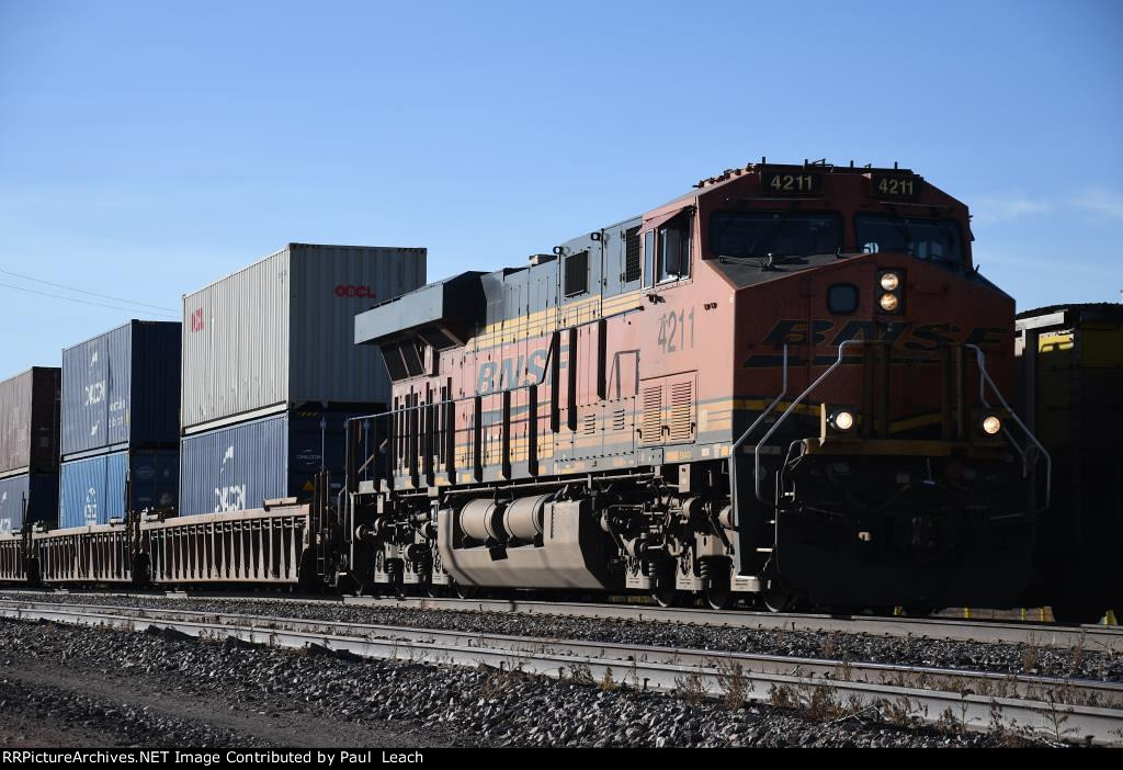 Stack train rolls east